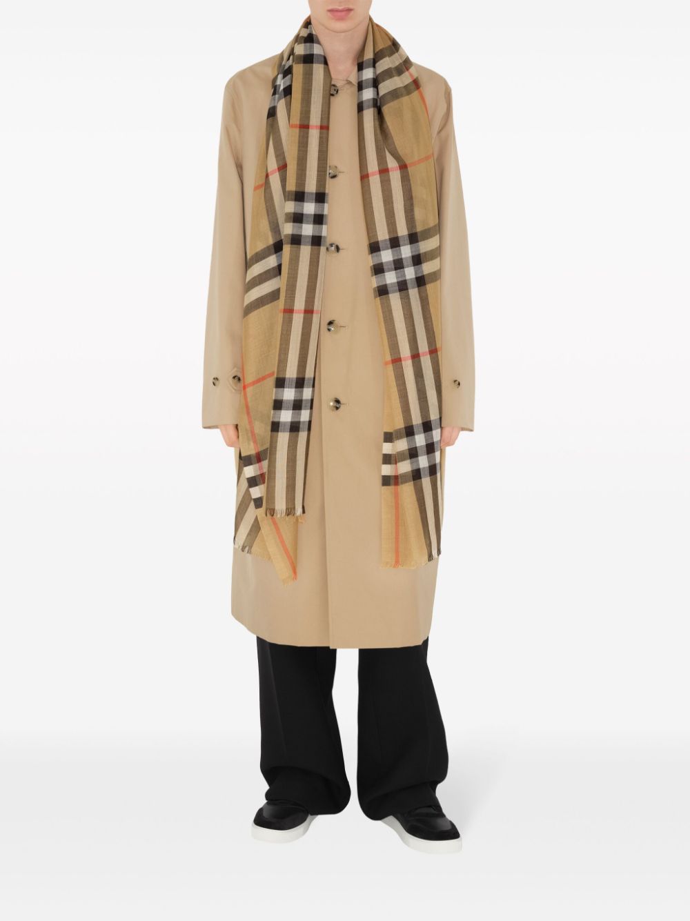 Burberry Scarfs Beige Wool Silk