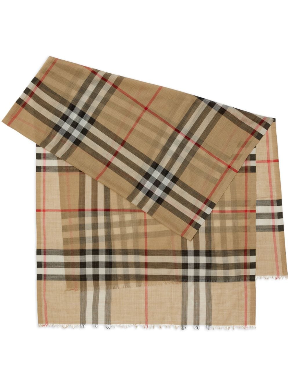 Burberry Scarfs Beige Wool Silk