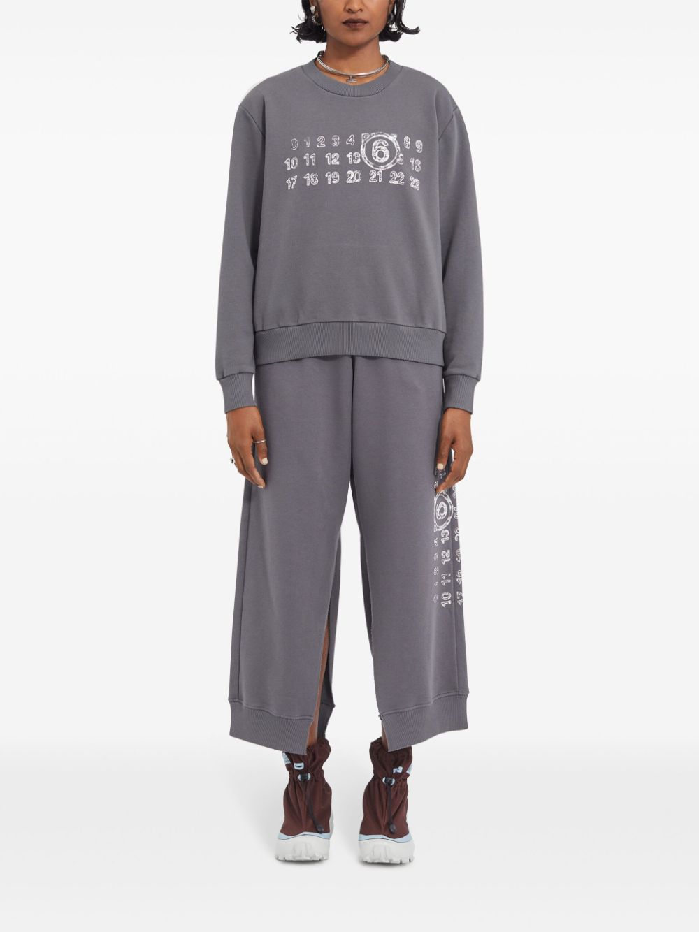 Mm6 Maison Margiela Sweaters Grey Cotton Polyester