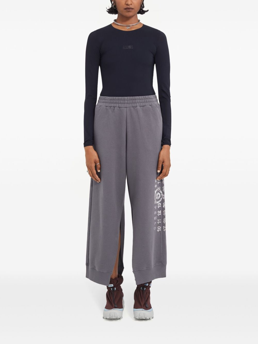 Mm6 Maison Margiela Trousers Grey Cotton Polyester