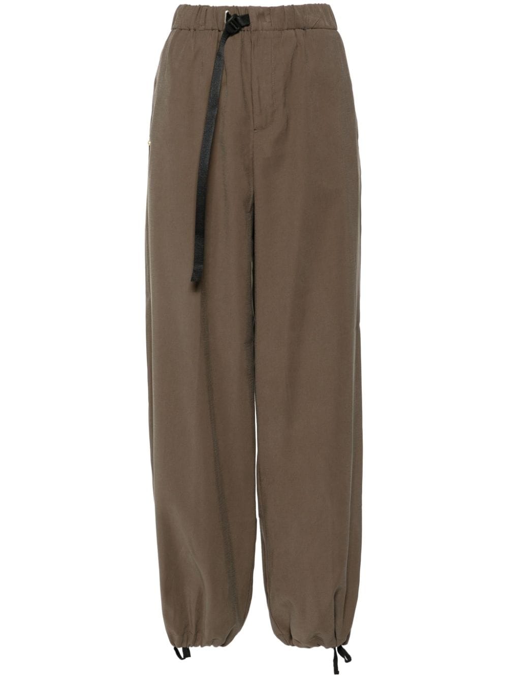 White Sand Trousers Kaki Viscose Polyester