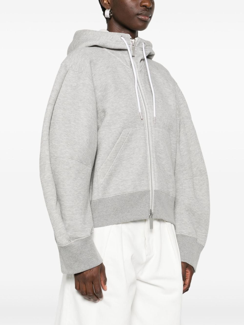 Sacai Sweaters Grey Cotton Polyester