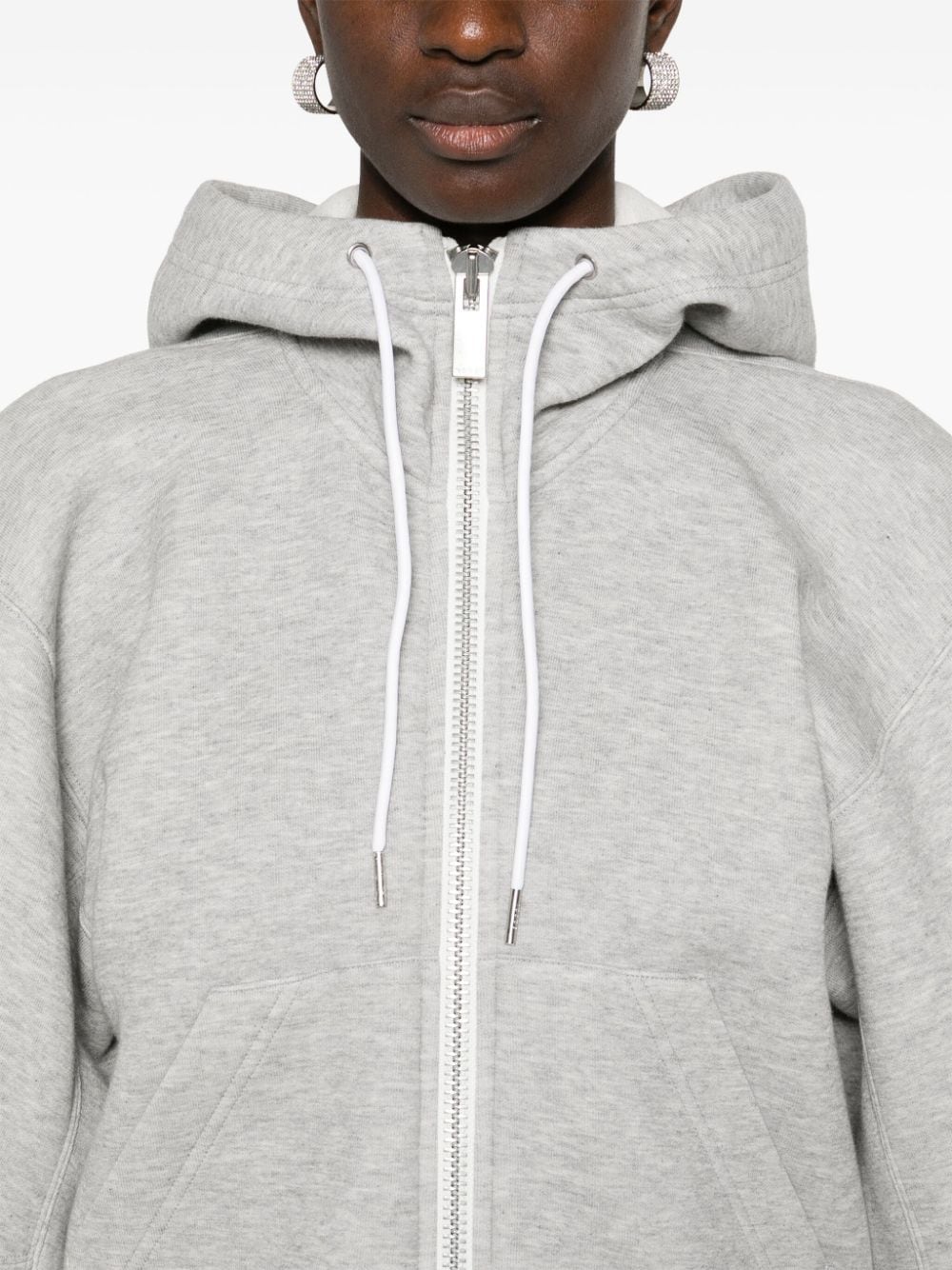 Sacai Sweaters Grey Cotton Polyester