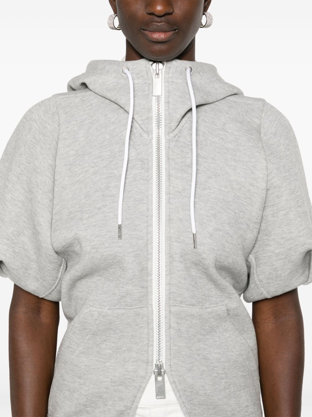 Sacai Sweaters Grey Cotton Polyester