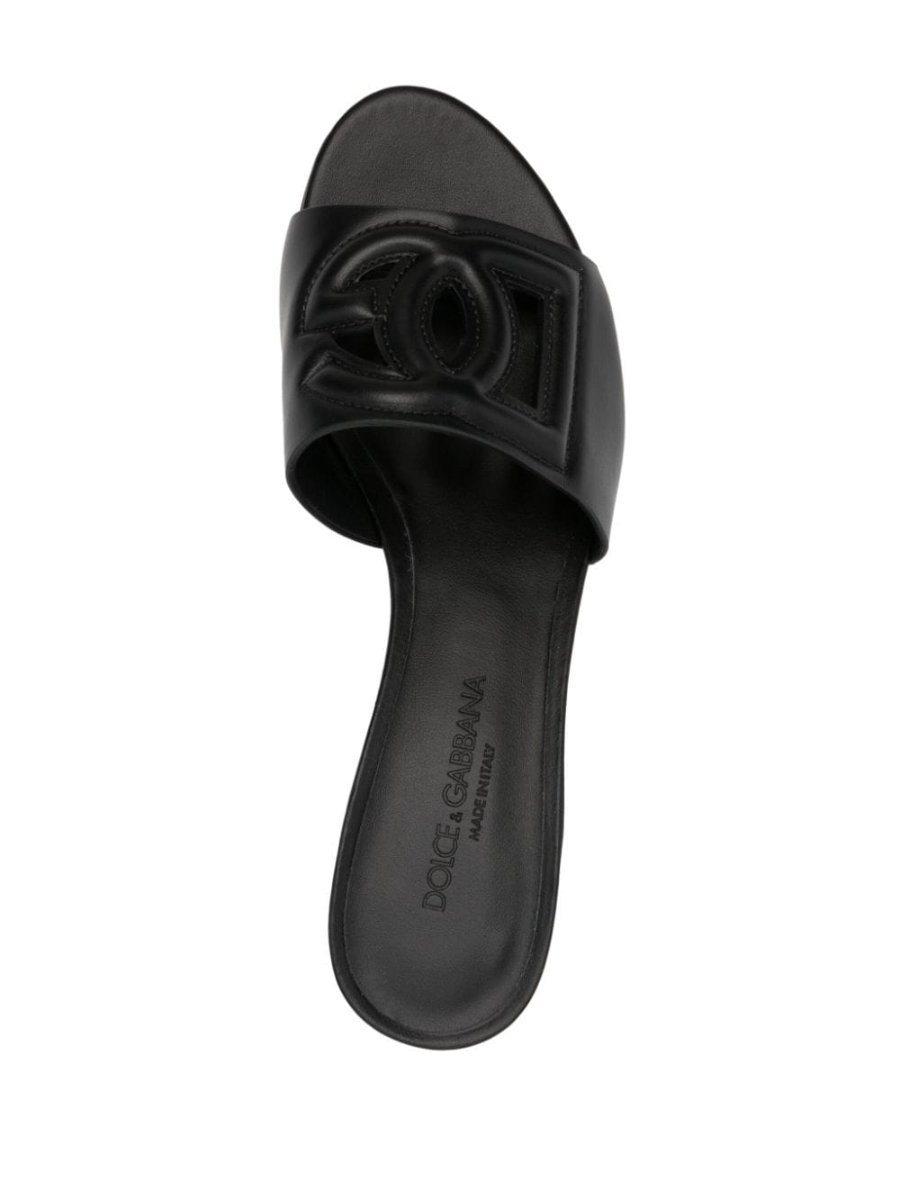 Dolce & Gabbana Sandals Black Furs Skins->leather100 %
