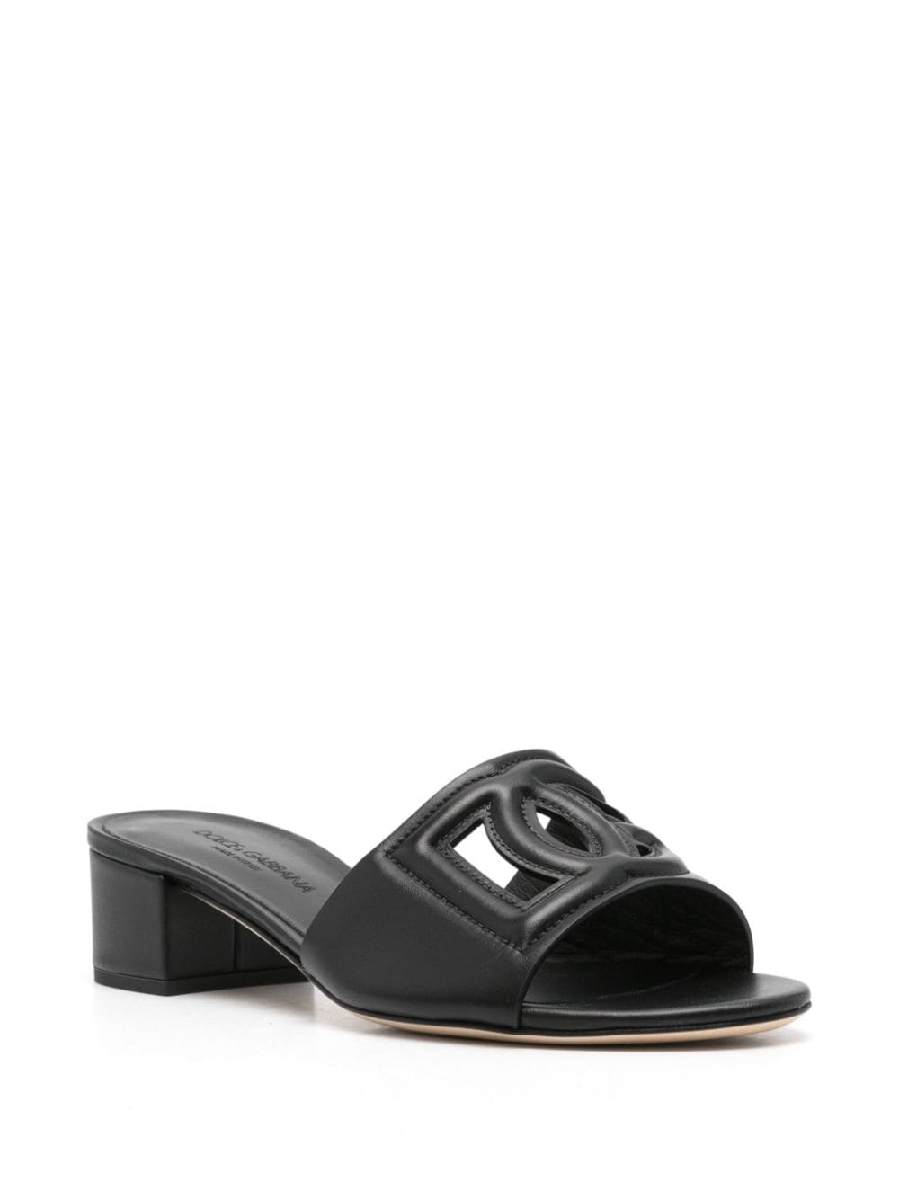 Dolce & Gabbana Sandals Black Furs Skins->leather100 %