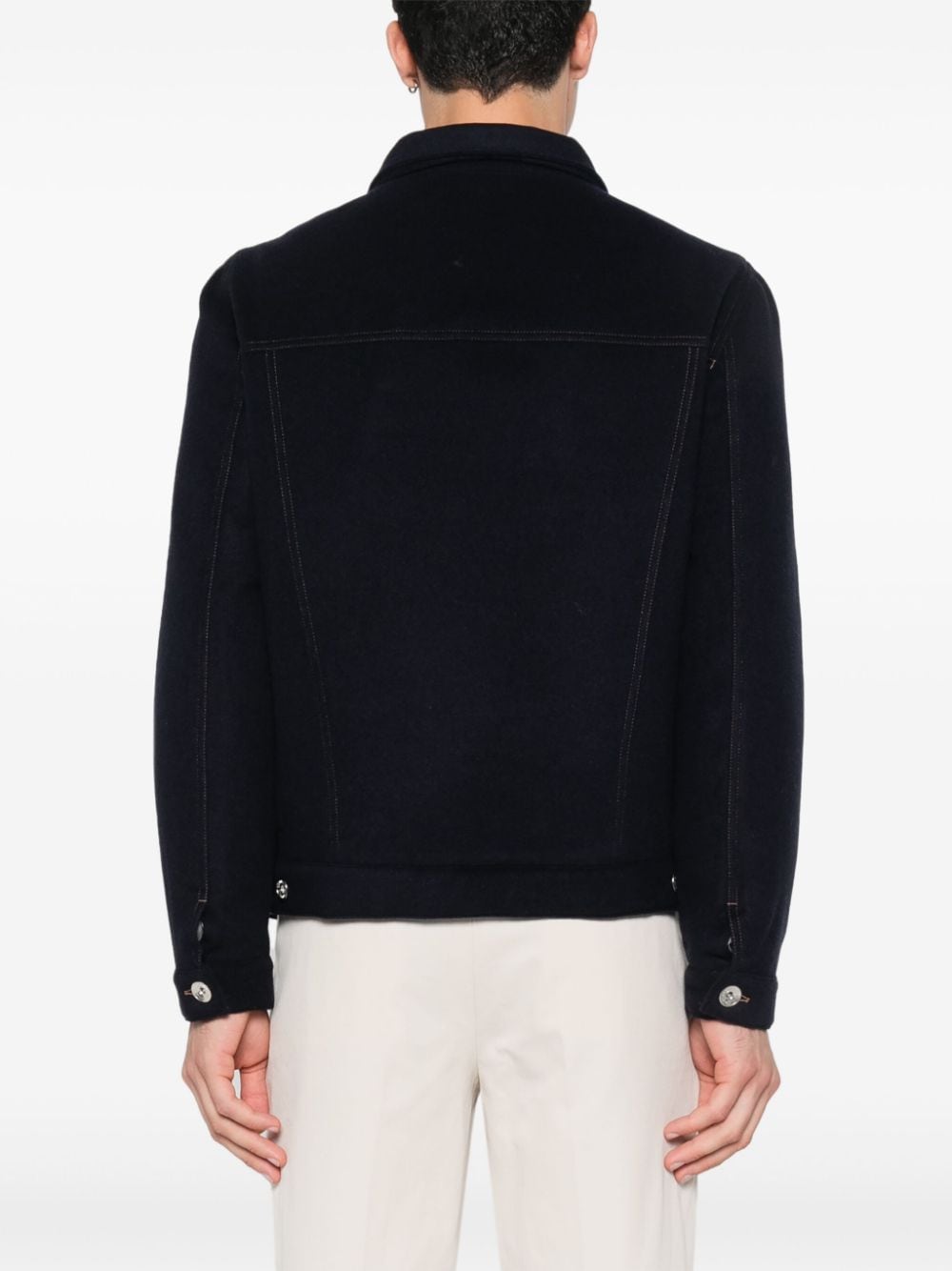 Brunello Cucinelli Coats Blu Virgin Wool