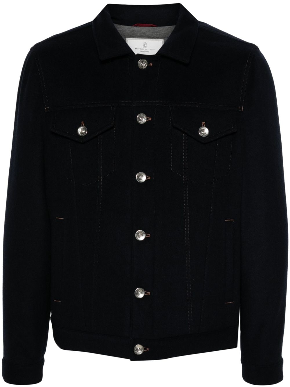 Brunello Cucinelli Coats Blu Virgin Wool