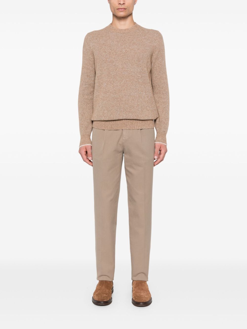 Brunello Cucinelli Sweaters Cammello Alpaca Cotton Polyamide Wool