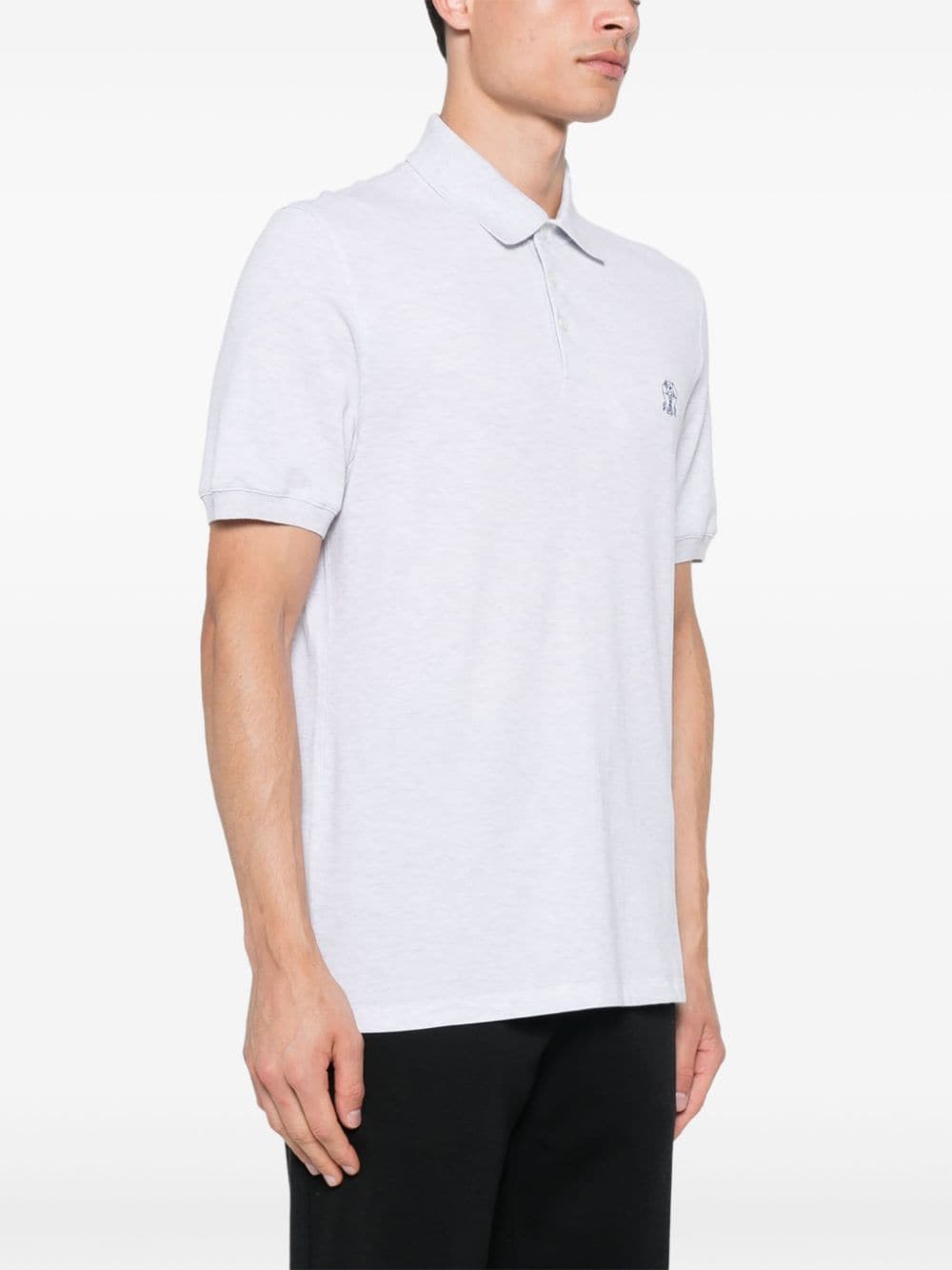Brunello Cucinelli T-Shirts And Polos Grigio Chiaro Cotton