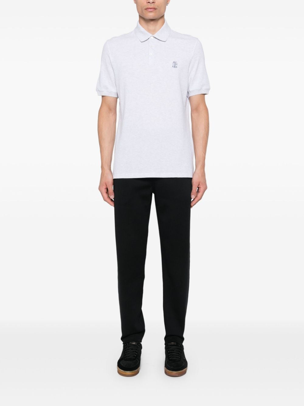 Brunello Cucinelli T-Shirts And Polos Grigio Chiaro Cotton
