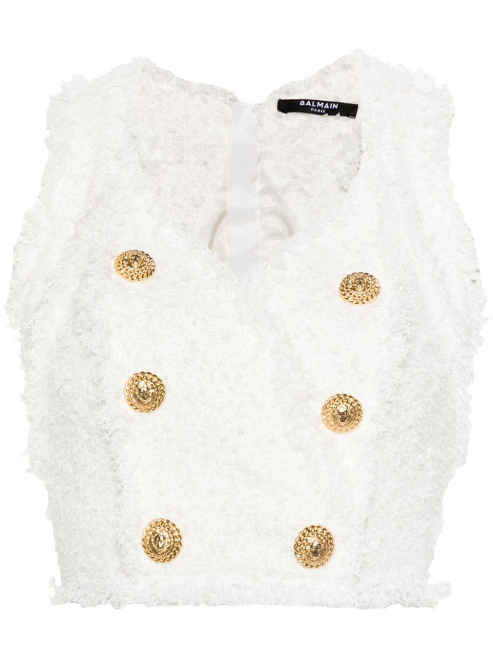 Balmain Top White Polyamide