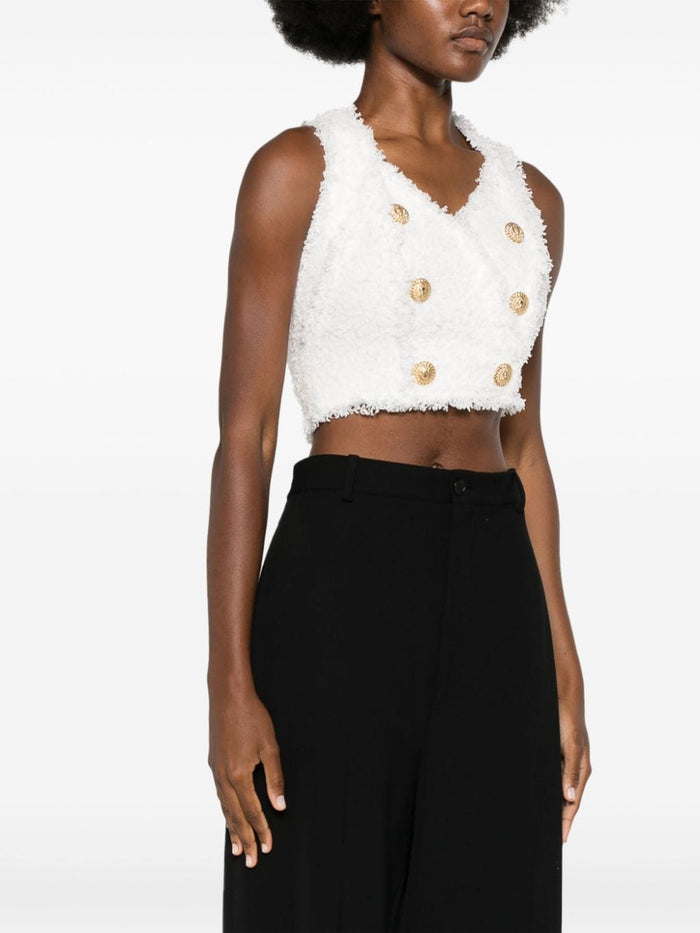 Balmain Top White Polyamide
