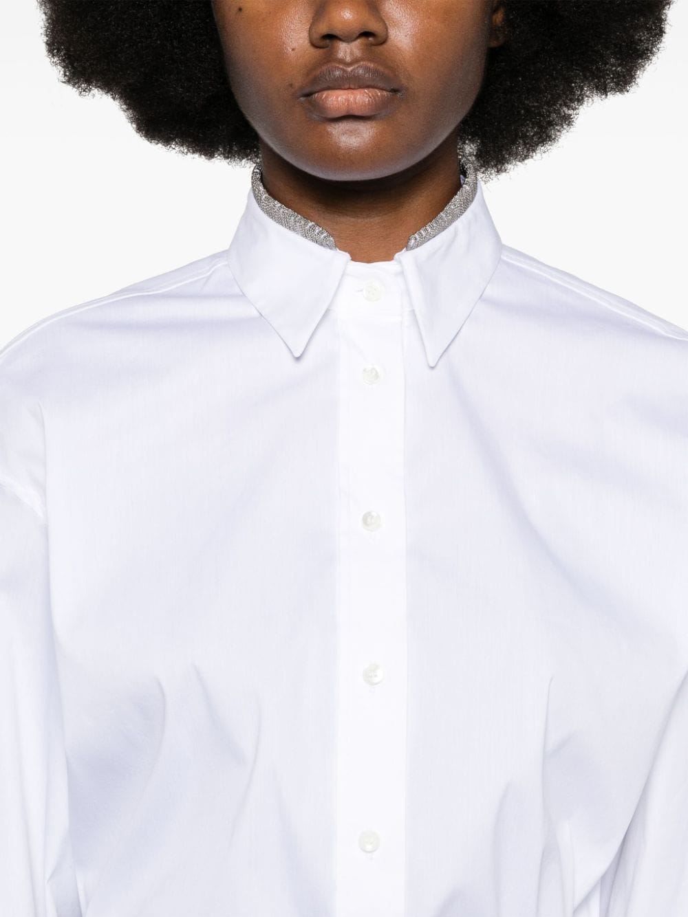 Brunello Cucinelli Shirts Bianco Cotton