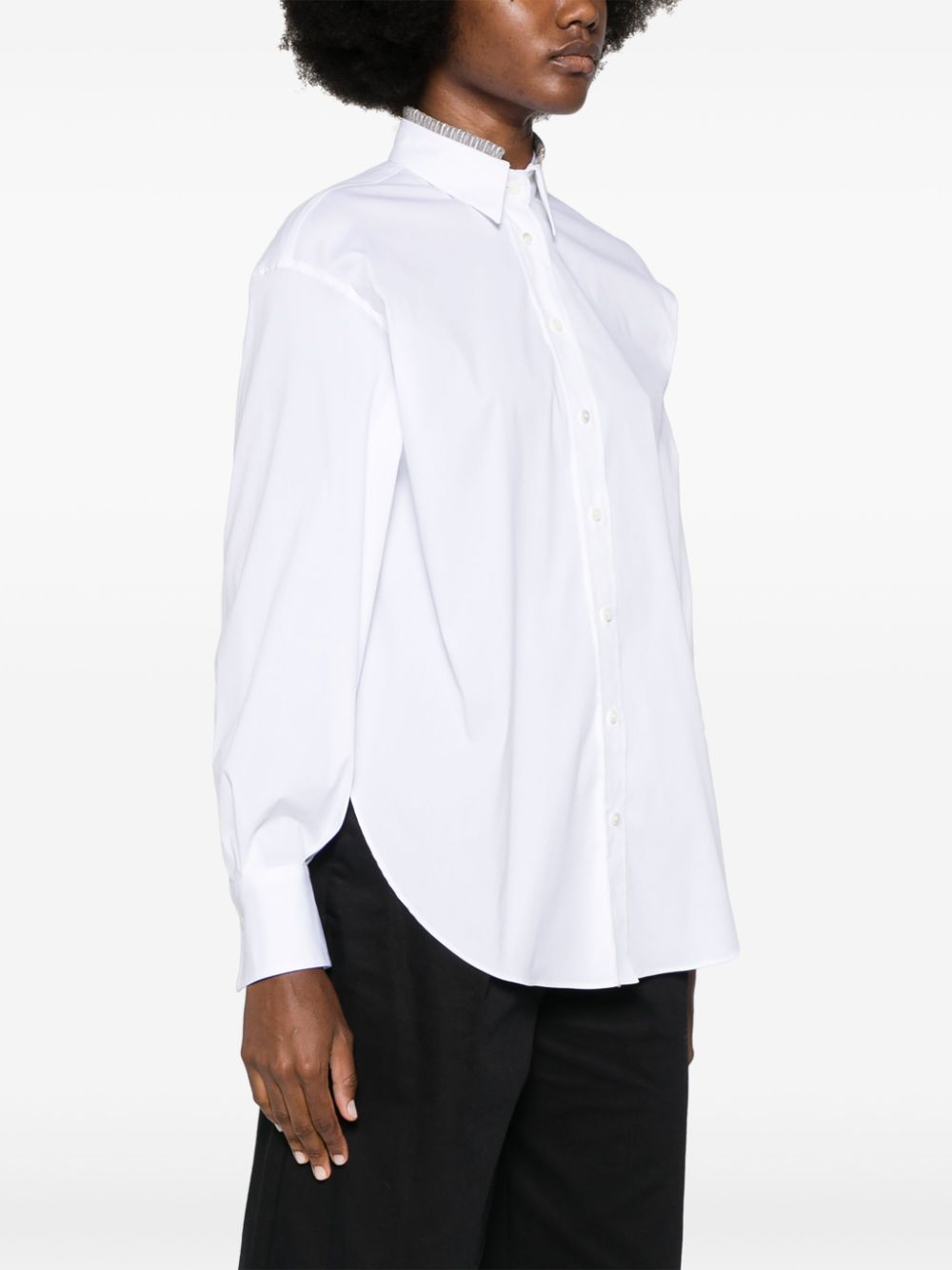 Brunello Cucinelli Shirts Bianco Cotton
