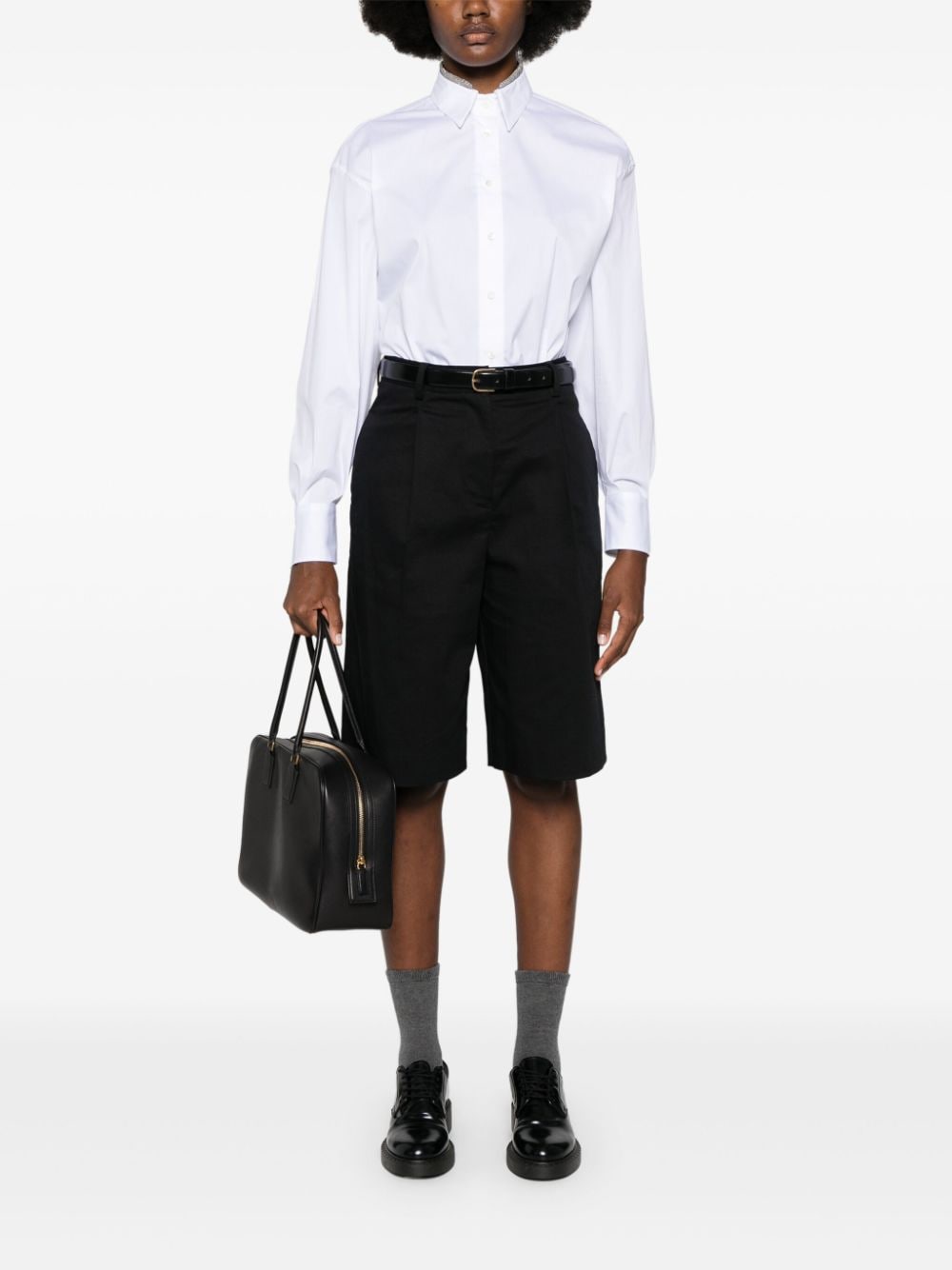 Brunello Cucinelli Shirts Bianco Cotton