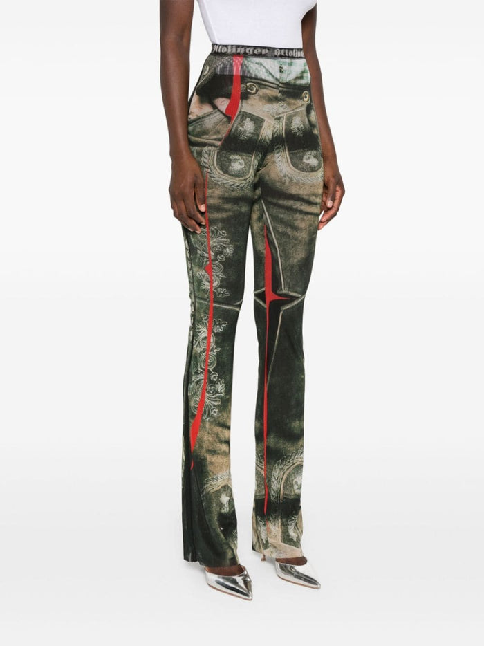 Ottolinger Trousers Beige Polyester Elastane