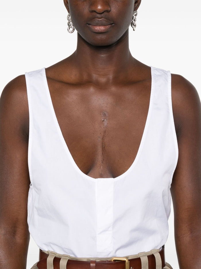 Saint Laurent Top White Natural (veg)->cotton100.0 %