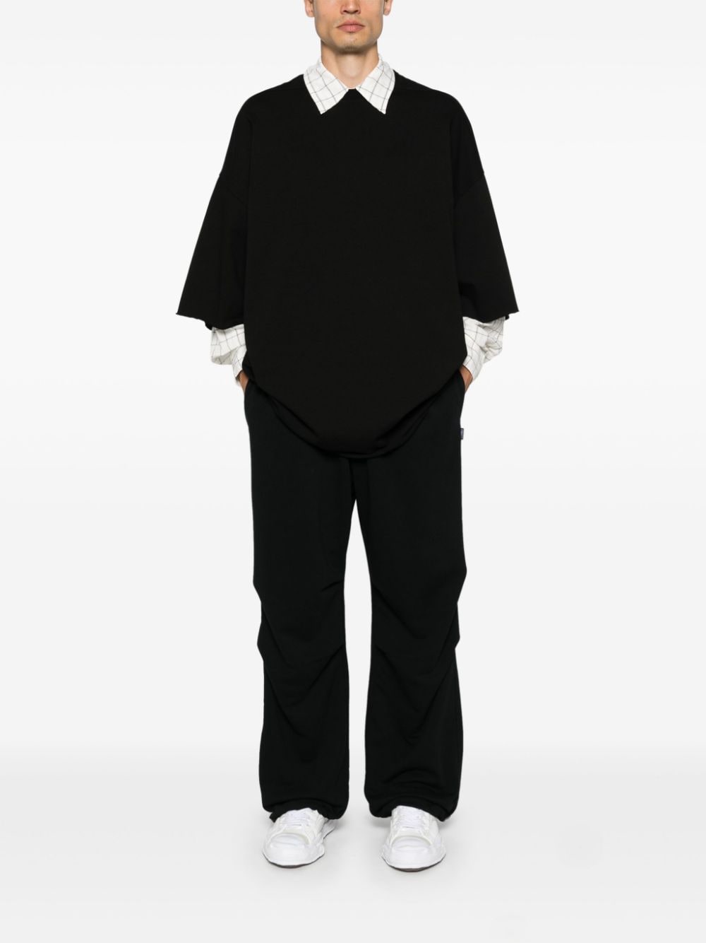 Mm6 Maison Margiela Trousers Black Cotton Polyester