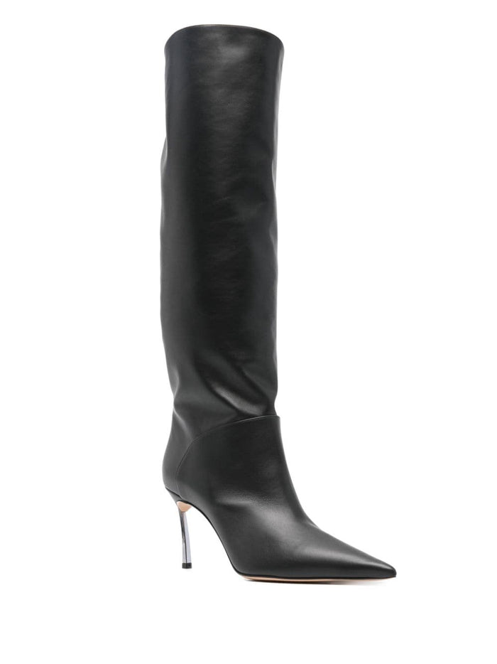 Casadei Boots Black Calf Leather