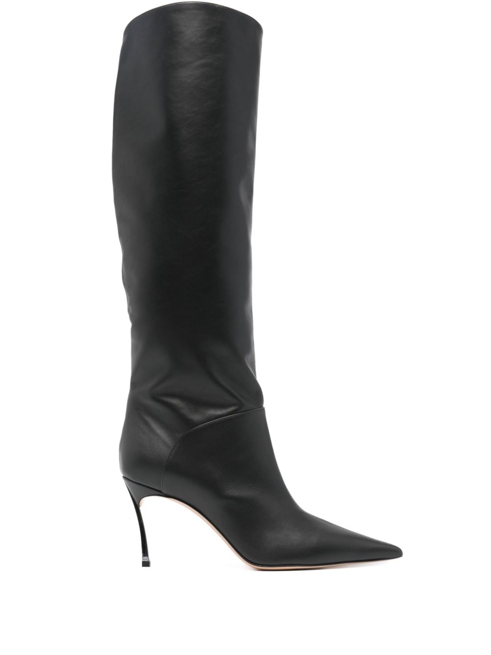 Casadei Boots Black Calf Leather