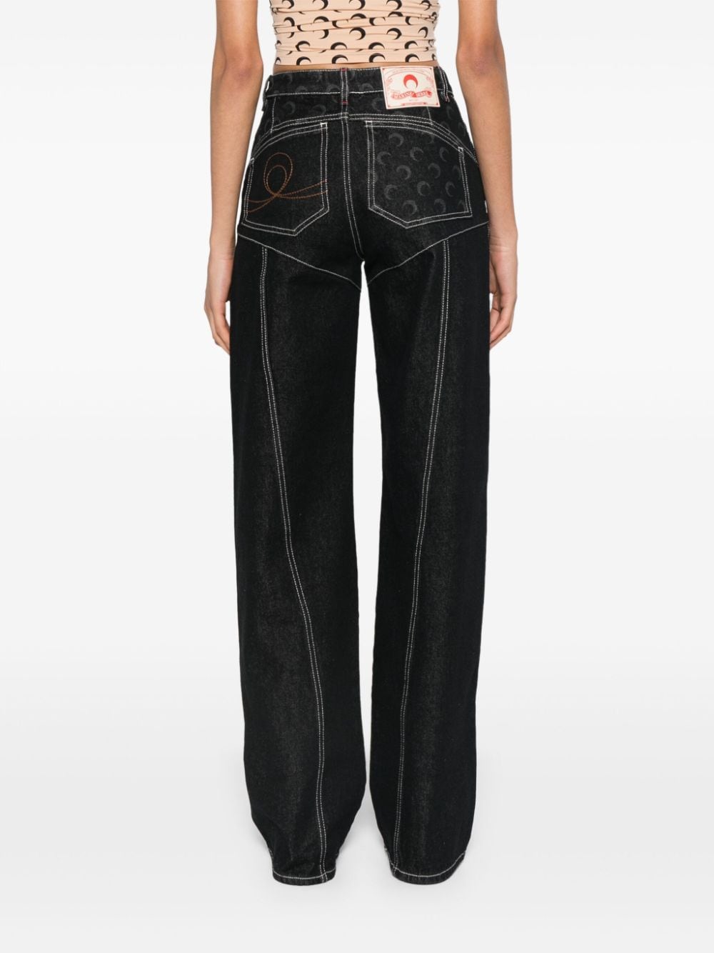 Marine Serre Jeans Black Cotton