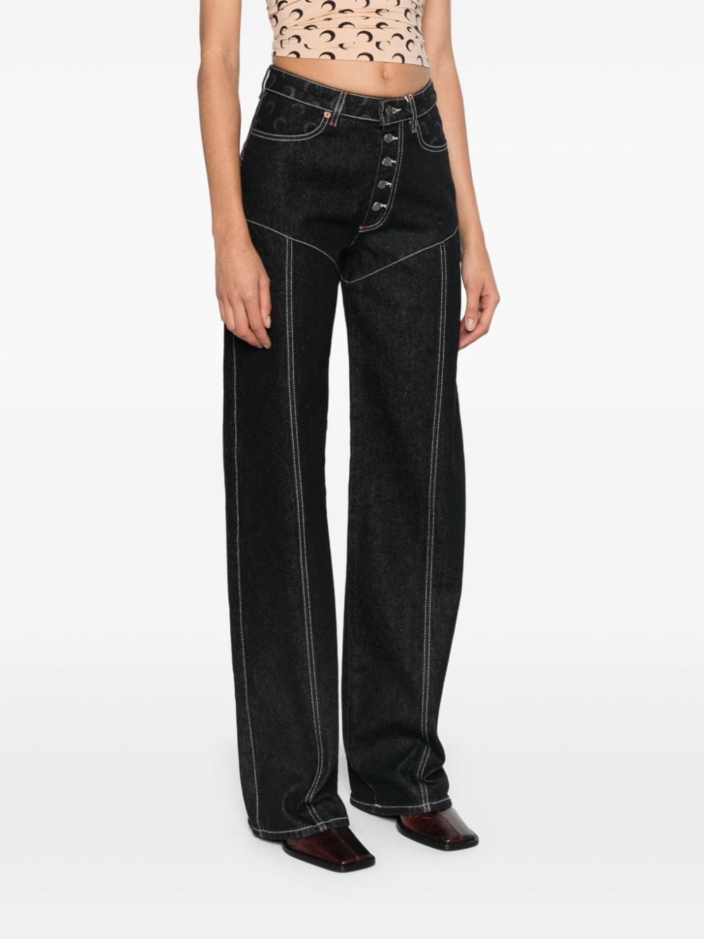 Marine Serre Jeans Black Cotton