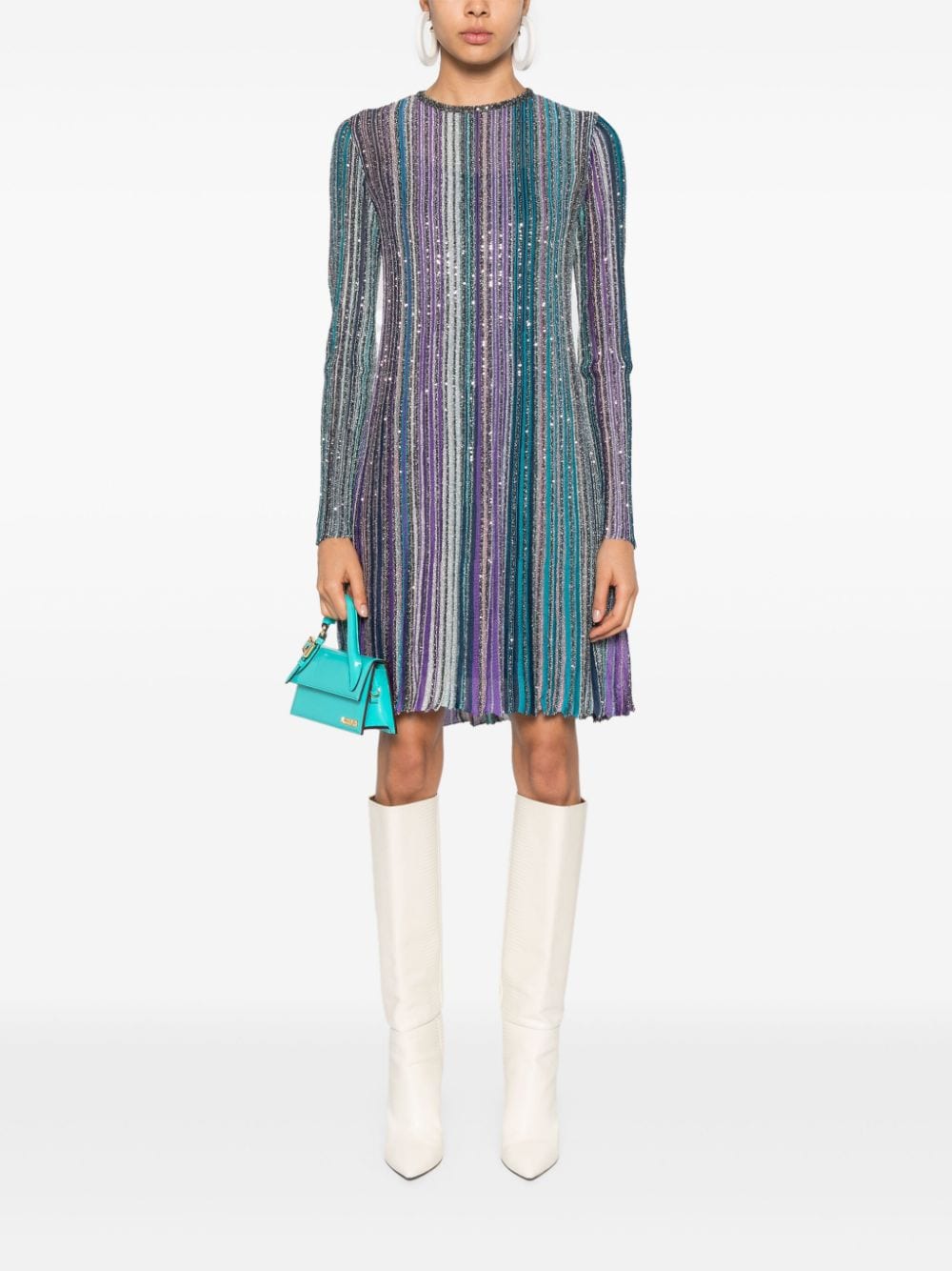 Missoni Dresses Clear Blue Polyester Elastane