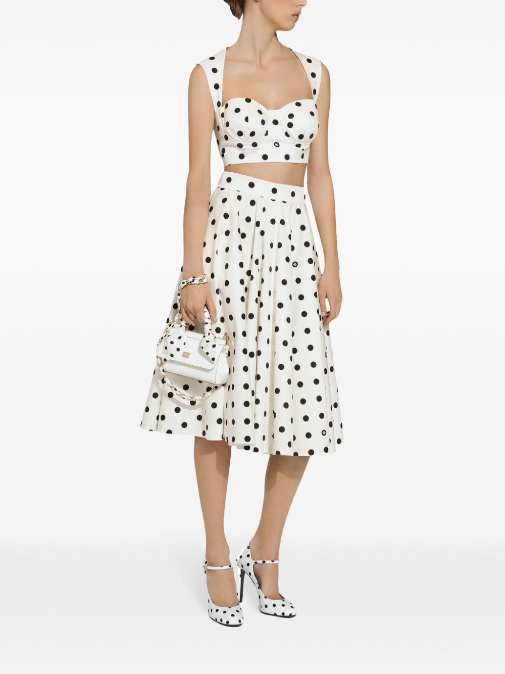 Dolce & Gabbana Top White Cotton Elastane