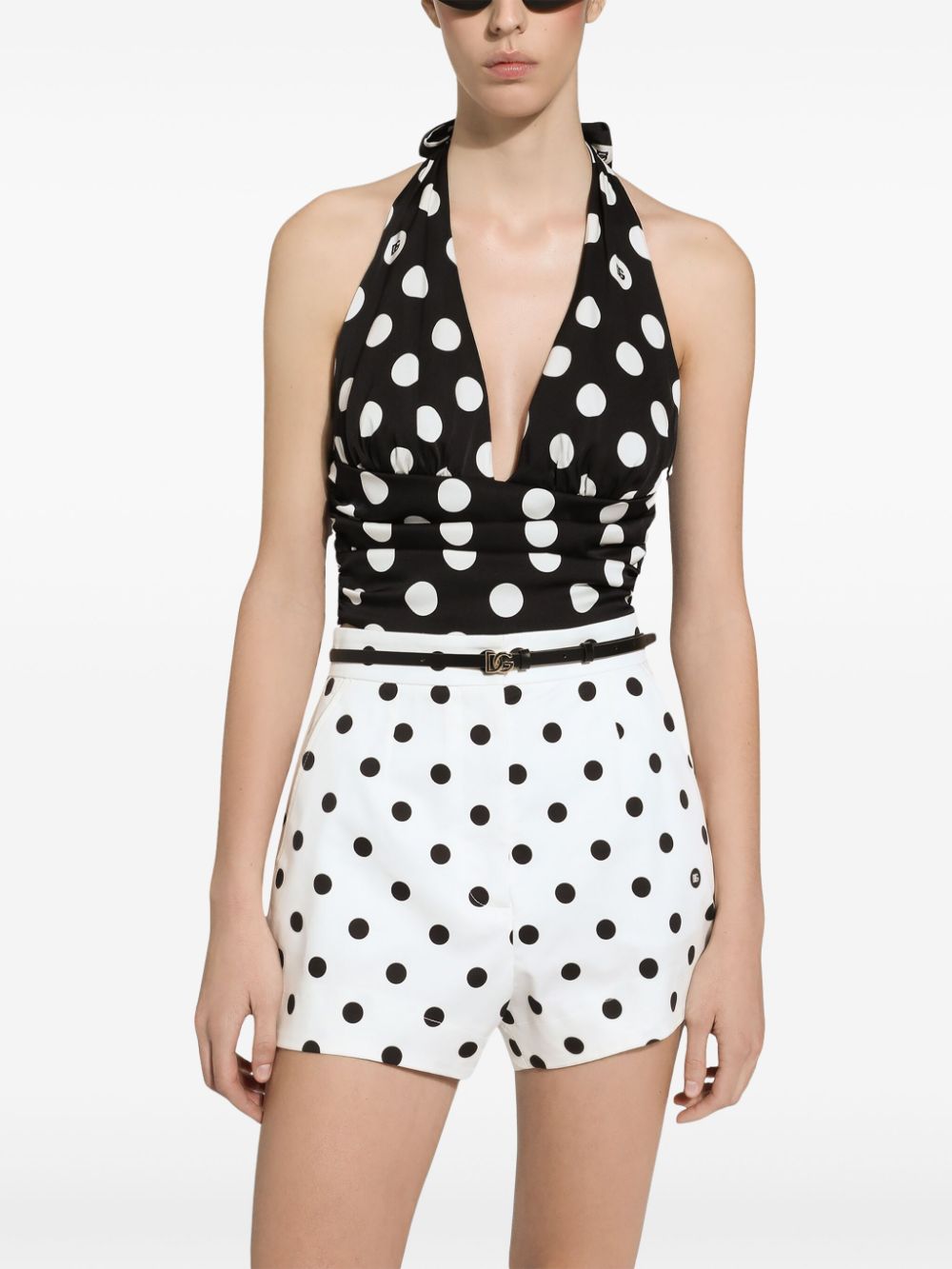 Dolce & Gabbana Top Black Silk Elastane