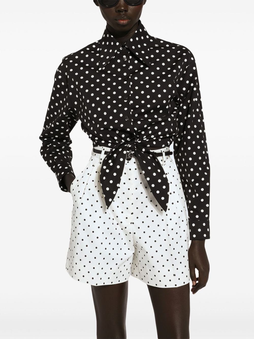 Dolce & Gabbana Shirts Black Cotton Elastane