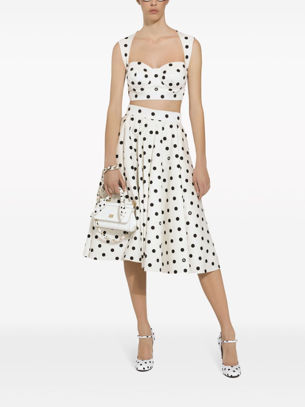 Dolce & Gabbana Skirts White Cotton Elastane