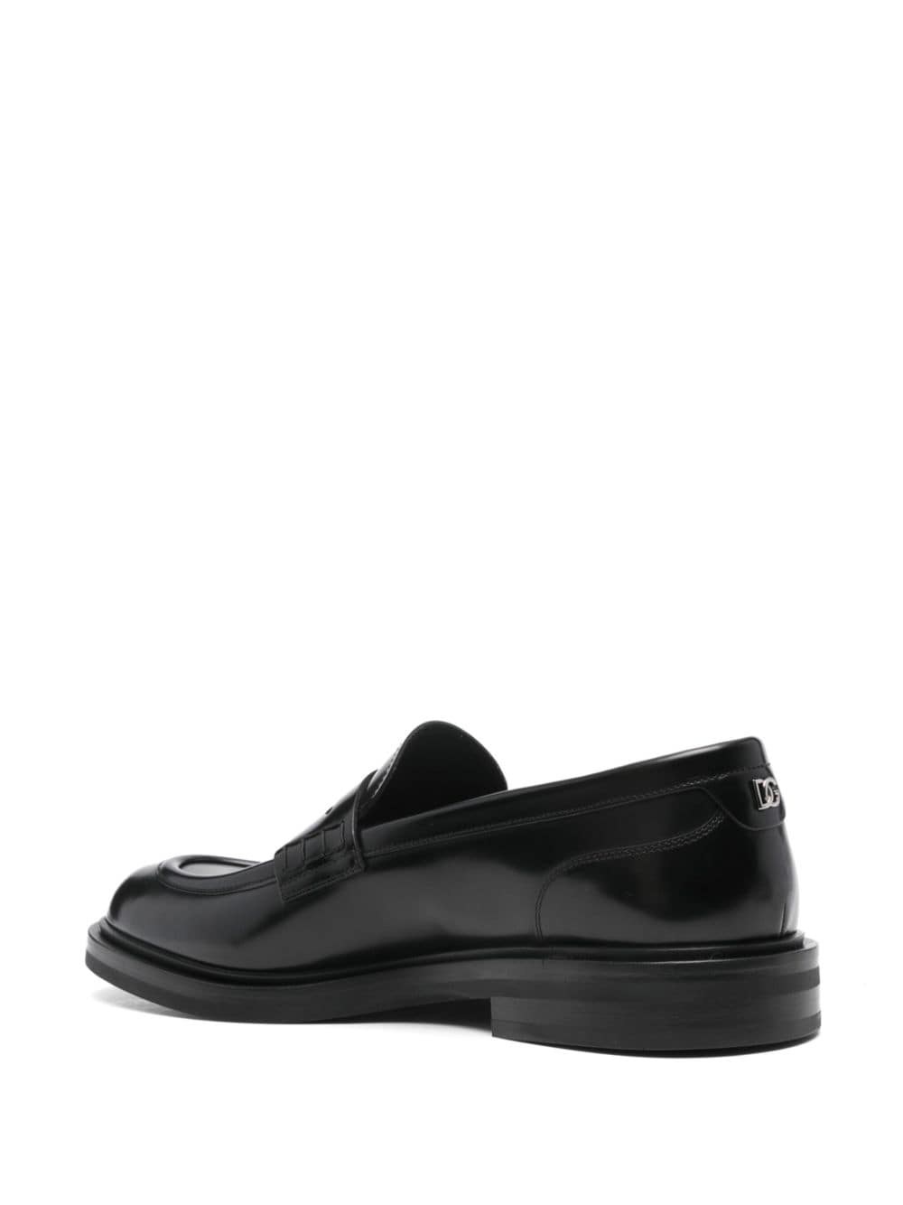 Dolce & Gabbana Flat Shoes Black Calf Leather