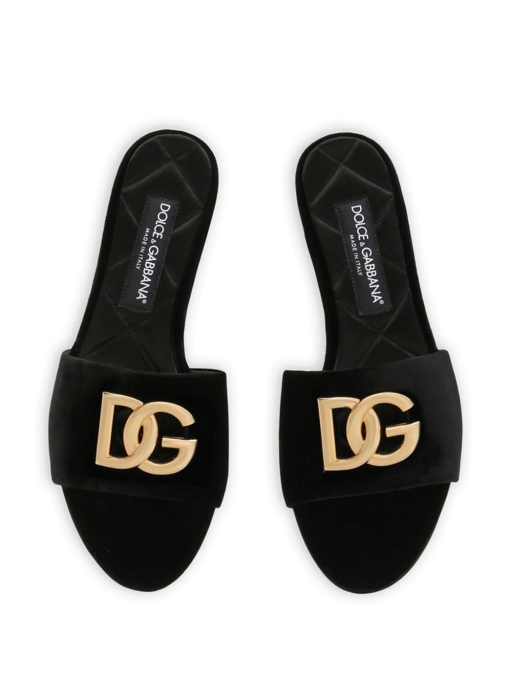Dolce & Gabbana Sandals Black Viscose Silk