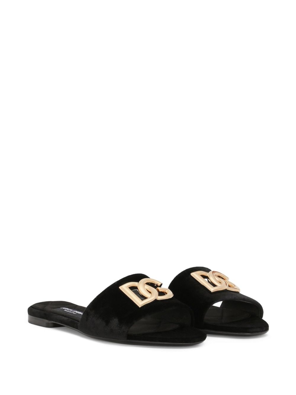 Dolce & Gabbana Sandals Black Viscose Silk