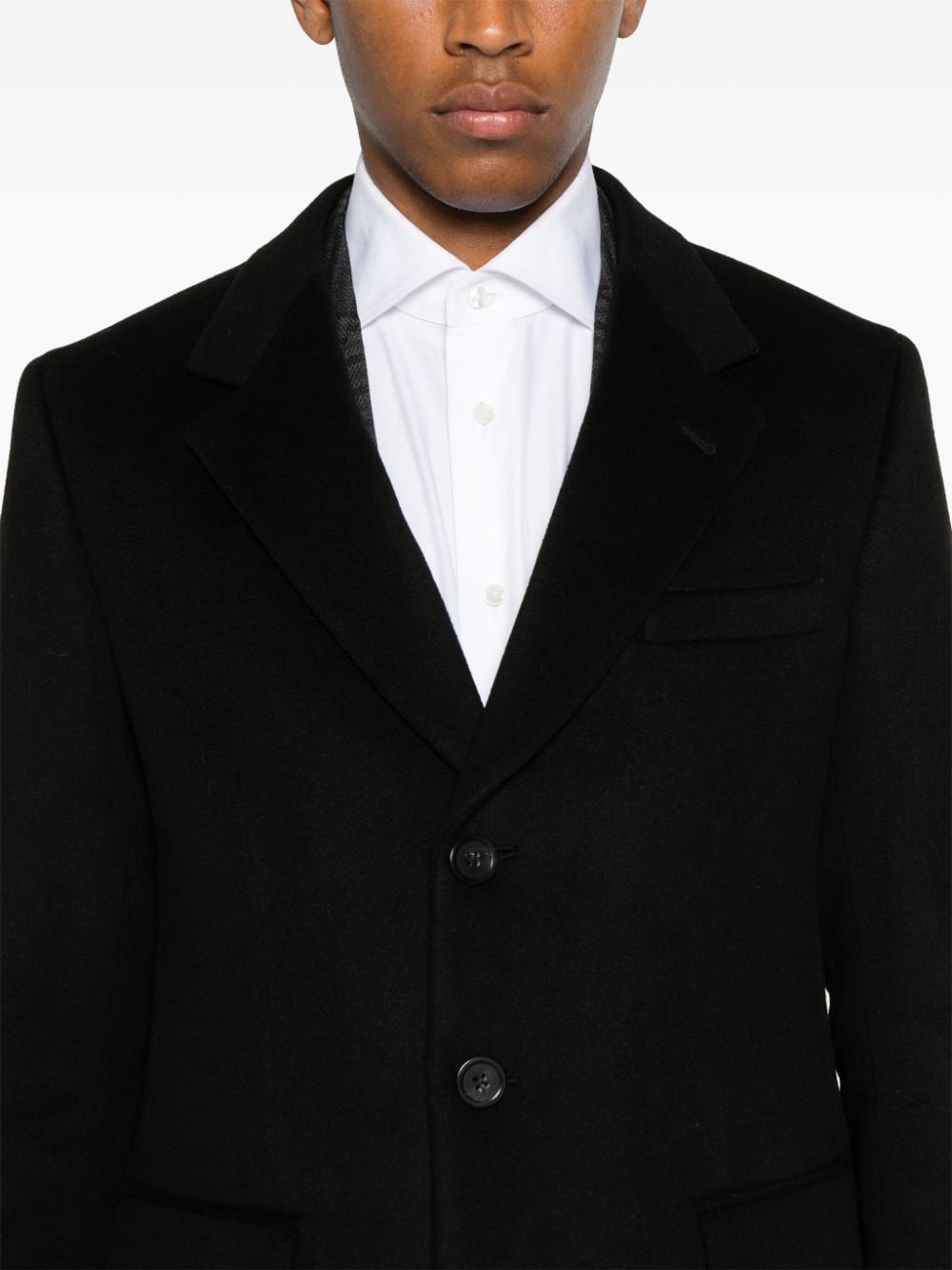 Emporio Armani Exclusive Coats Nero Virgin Wool