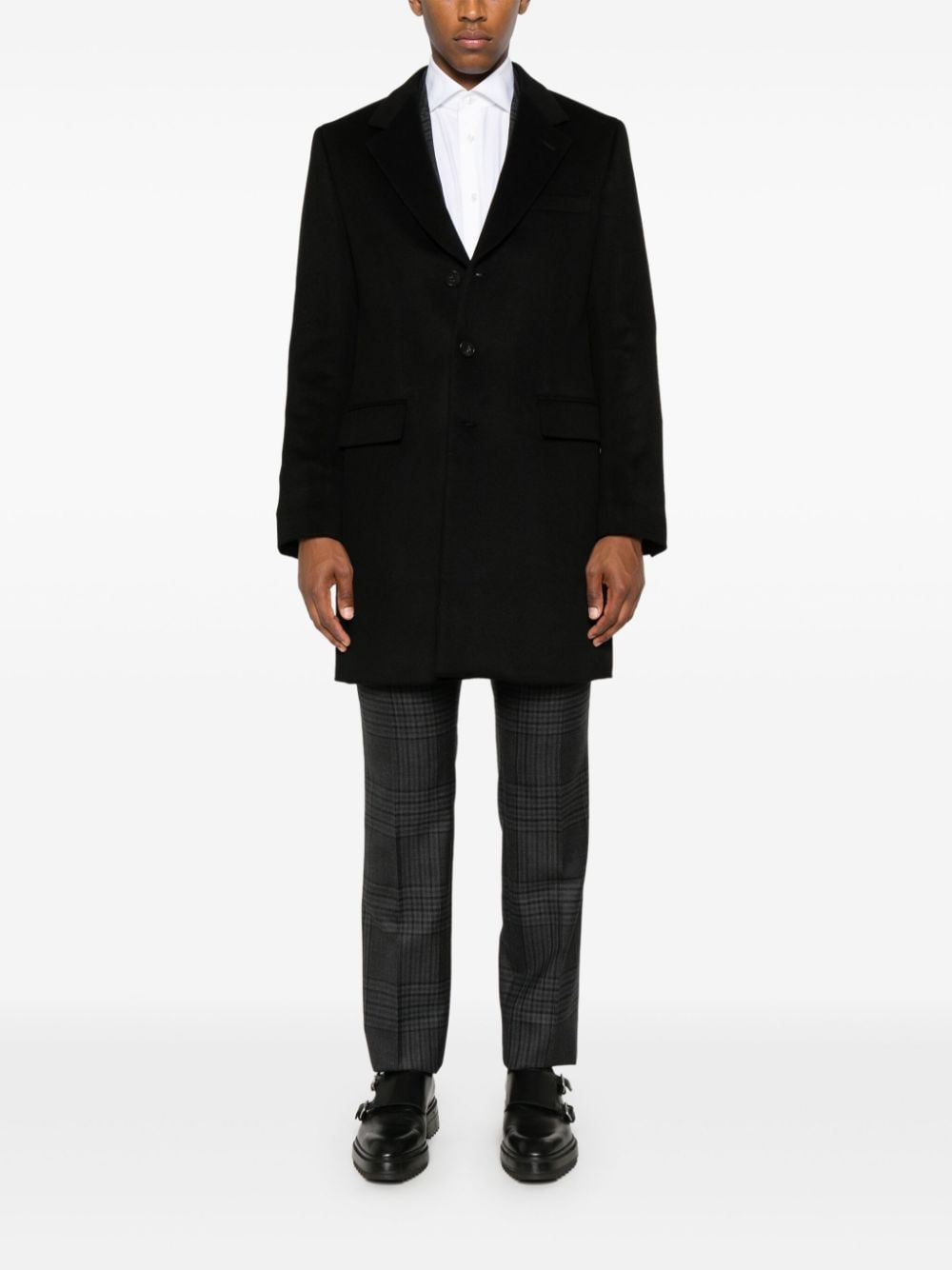 Emporio Armani Exclusive Coats Nero Virgin Wool