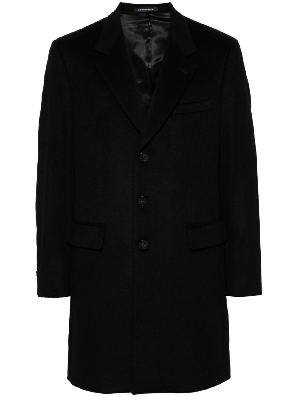 Emporio Armani Exclusive Coats Nero Virgin Wool