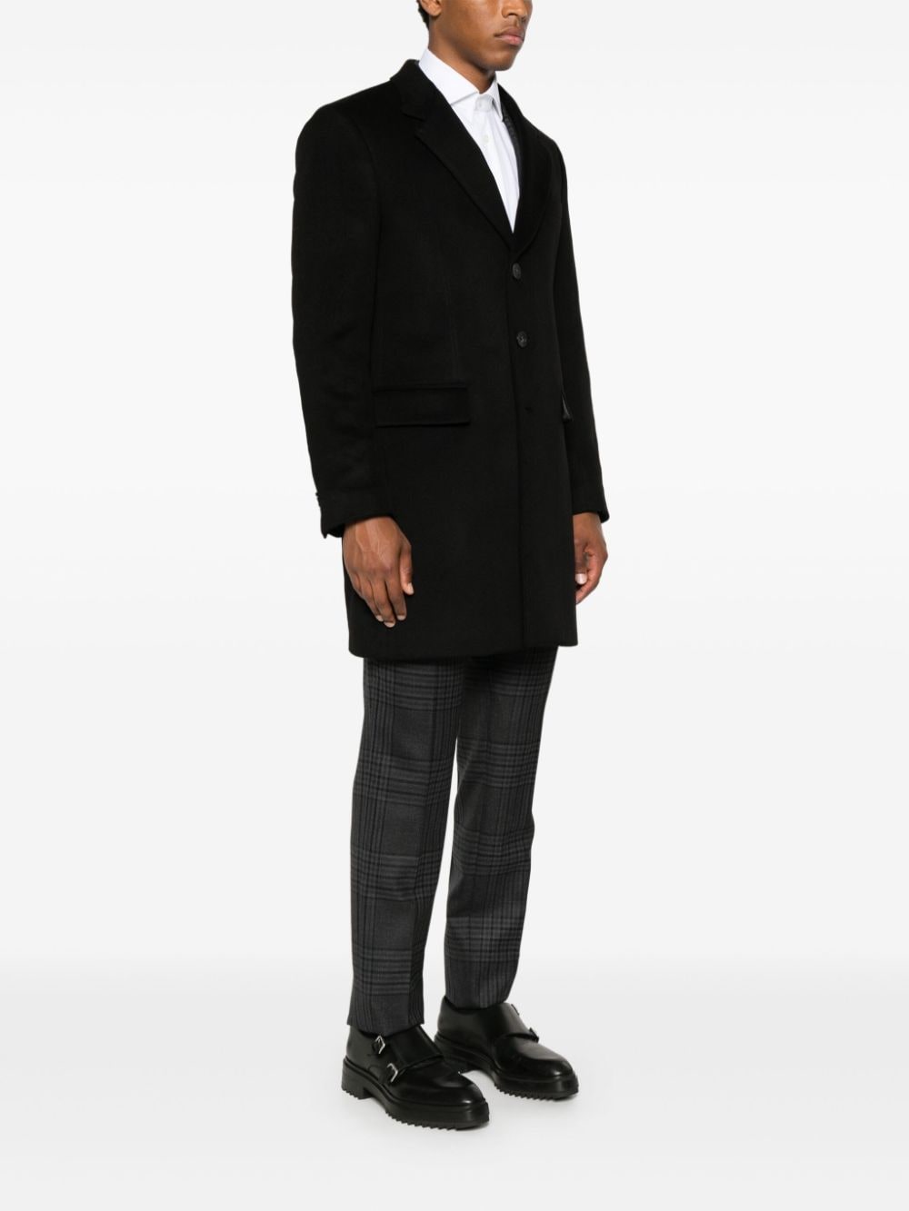 Emporio Armani Exclusive Coats Nero Virgin Wool