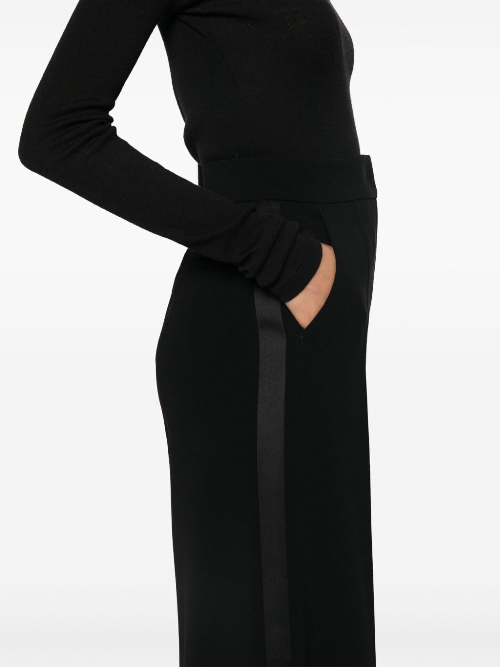 Max Mara Pianoforte Trousers Black Triacetate Polyester
