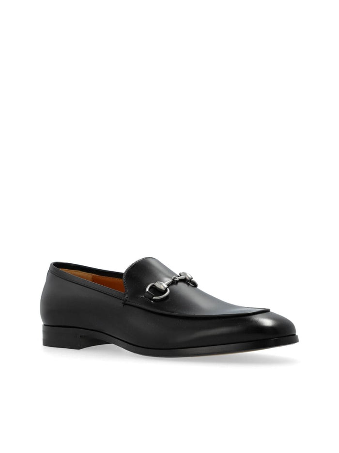 Gucci Flat Shoes Black Calf Leather