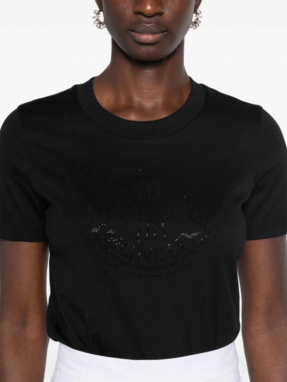 Moncler T-Shirts And Polos Black Cotton