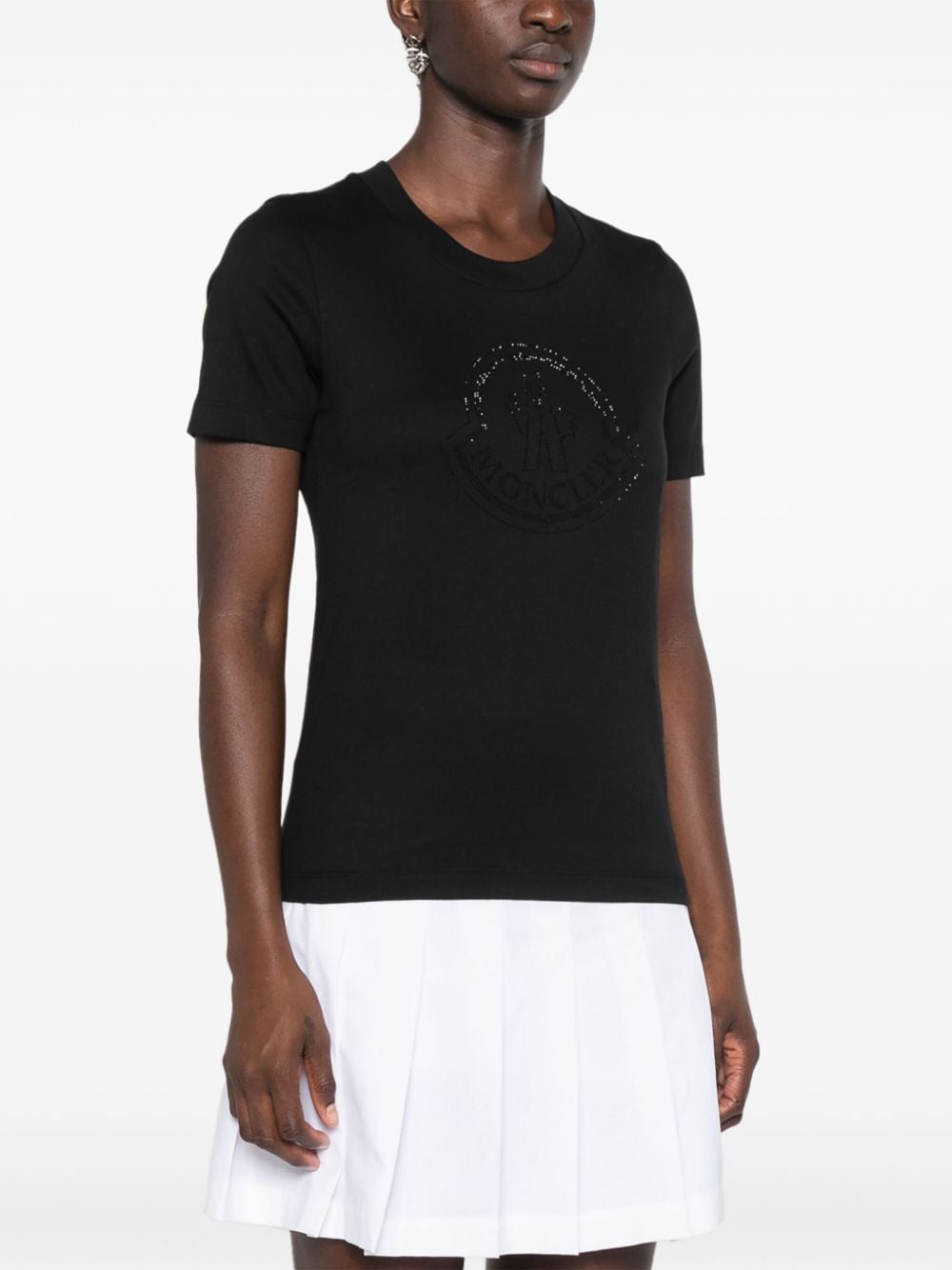 Moncler T-Shirts And Polos Black Cotton