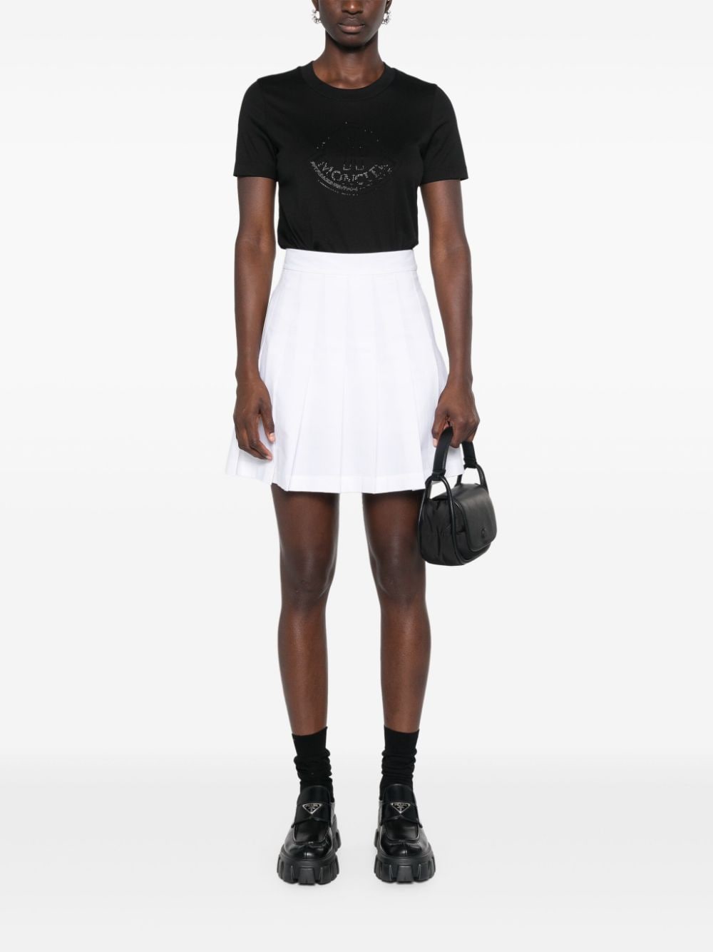 Moncler T-Shirts And Polos Black Cotton