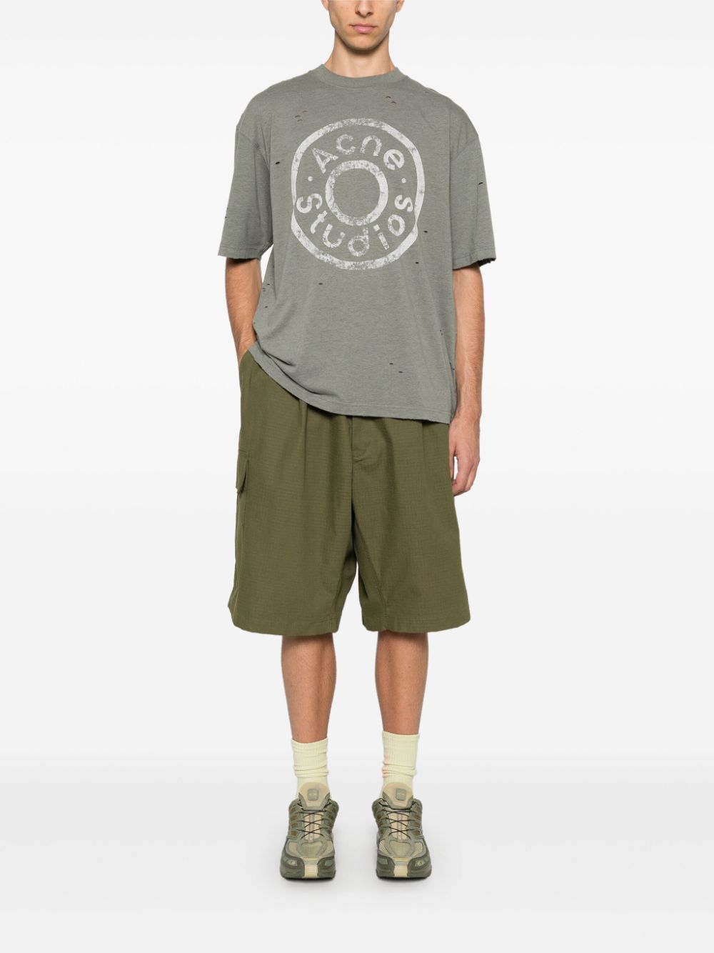 Acne Studios T-Shirts And Polos Green Cotton