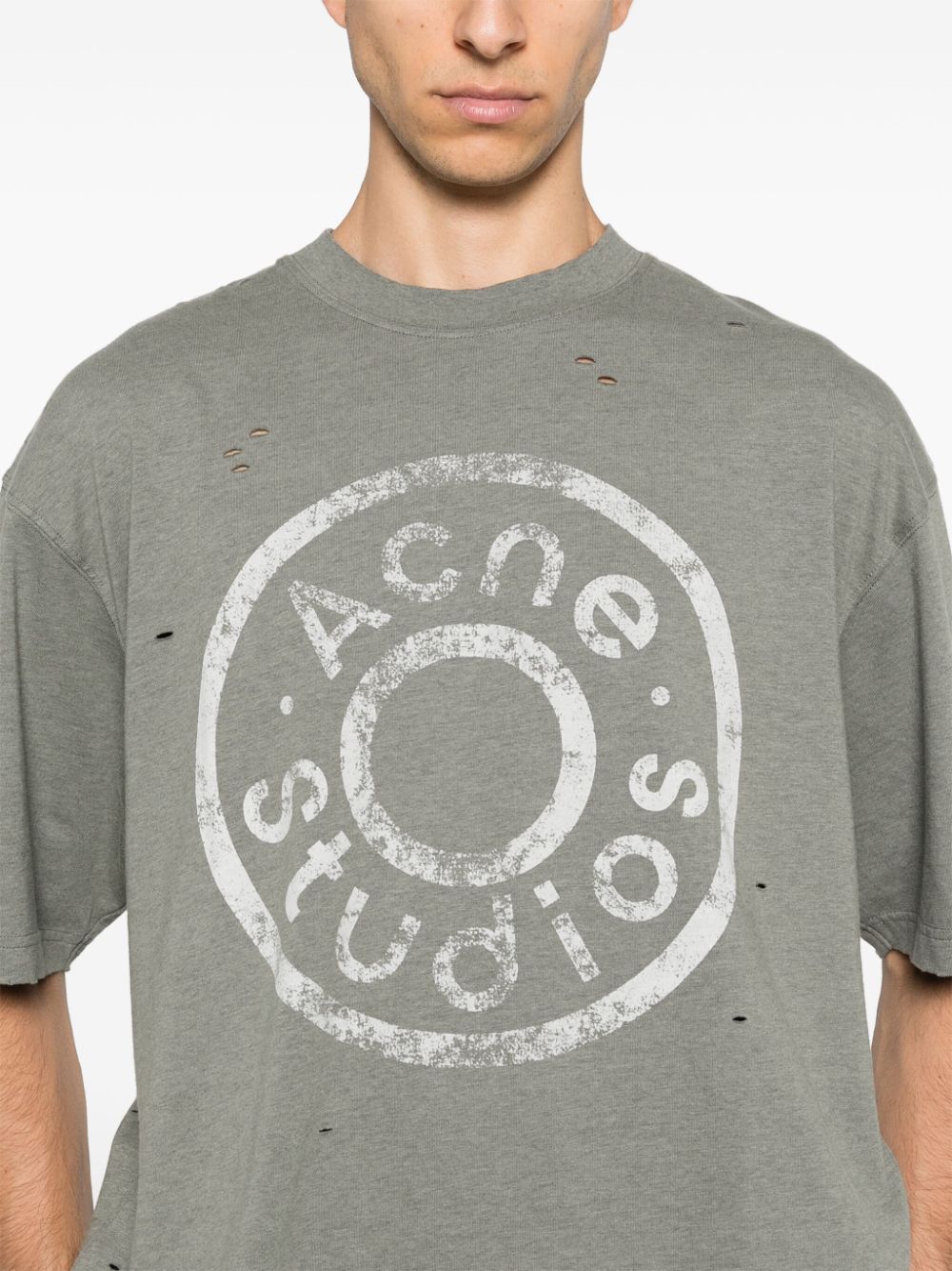 Acne Studios T-Shirts And Polos Green Cotton