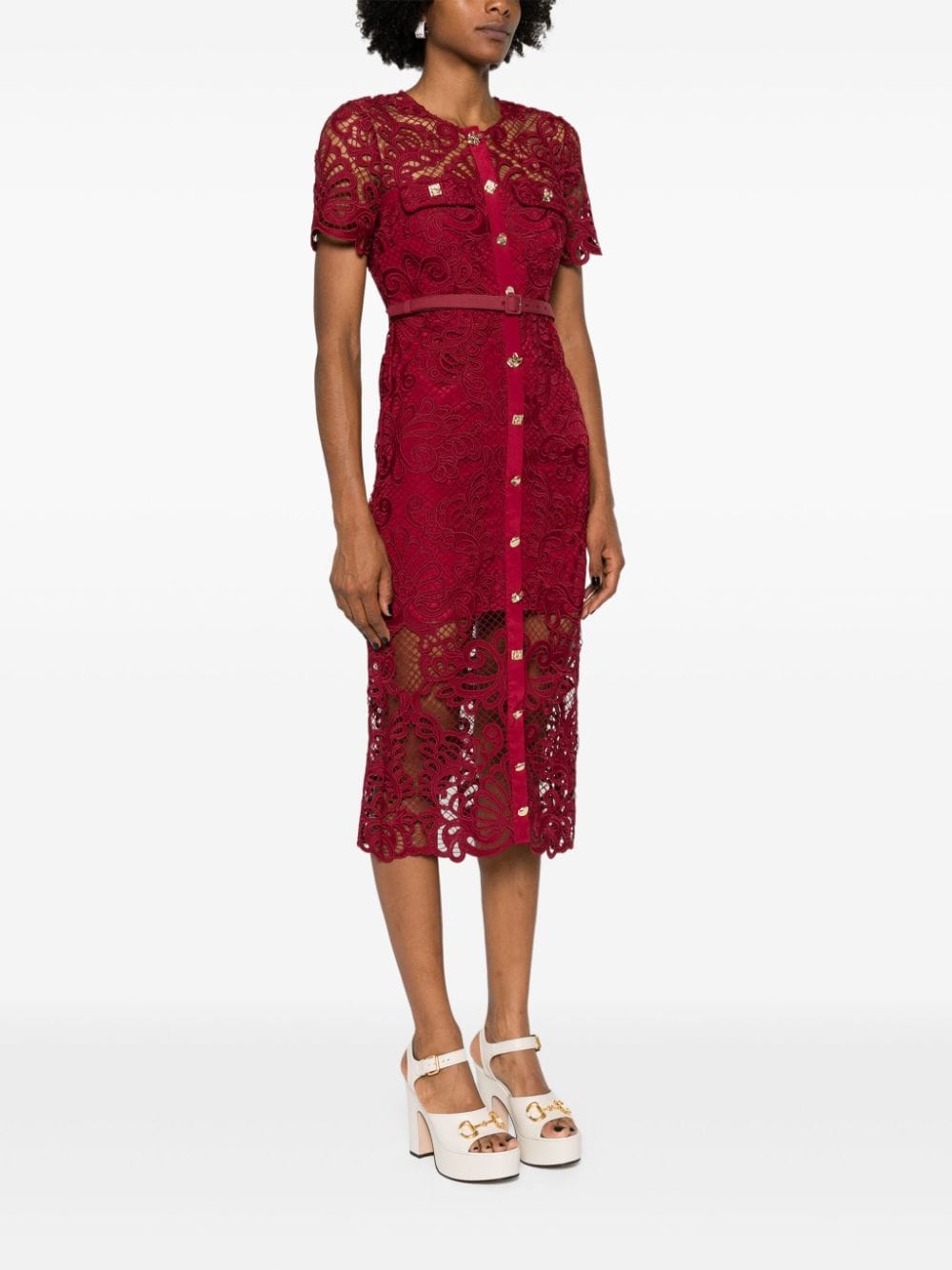 Self-Portrait Dresses Red Polyester
