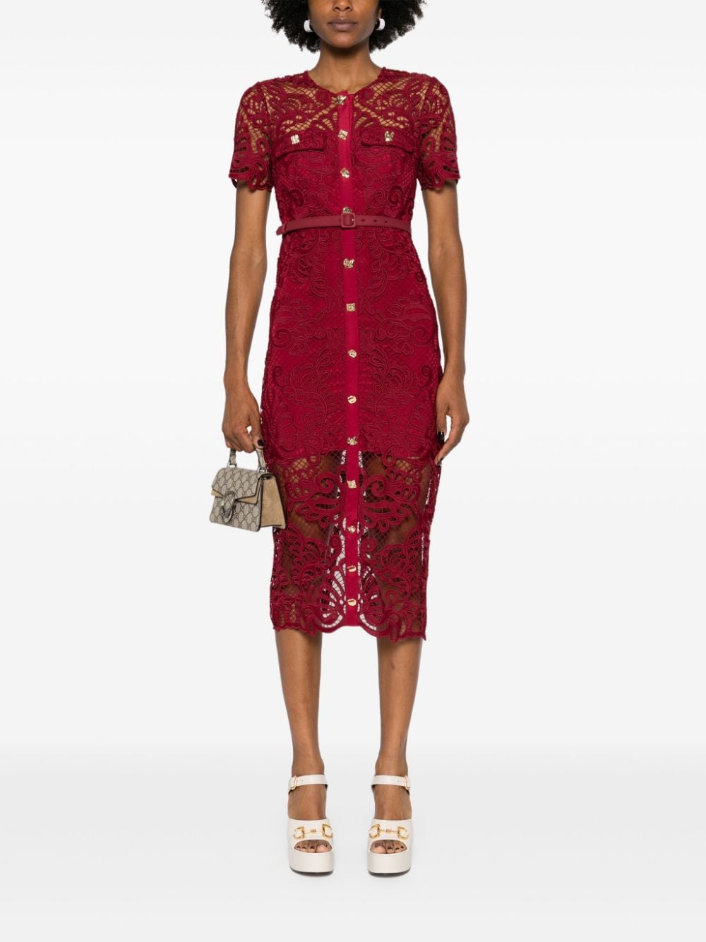 Self-Portrait Dresses Red Polyester