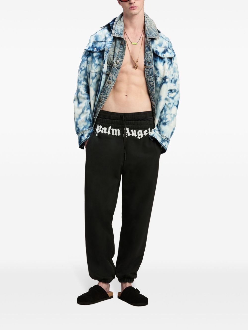 Palm Angels Trousers Black Cotton