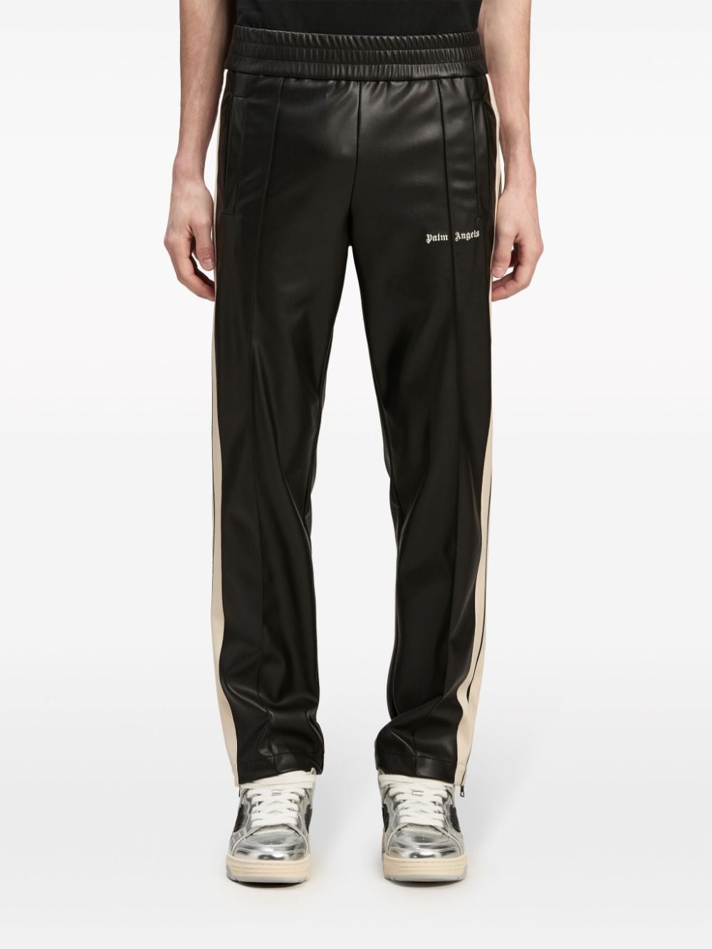 Palm Angels Trousers Black Polyester Polyurethane